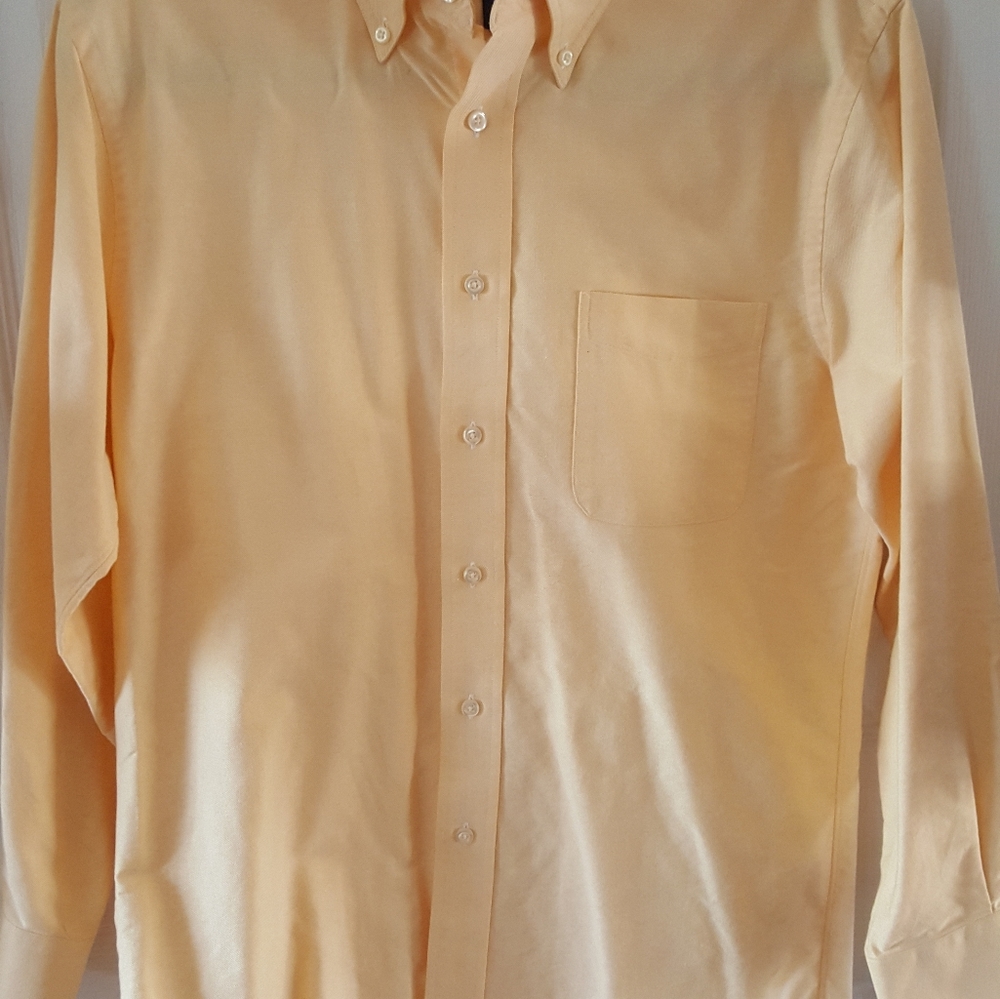 Mens Lands End Long Sleeve Button Down